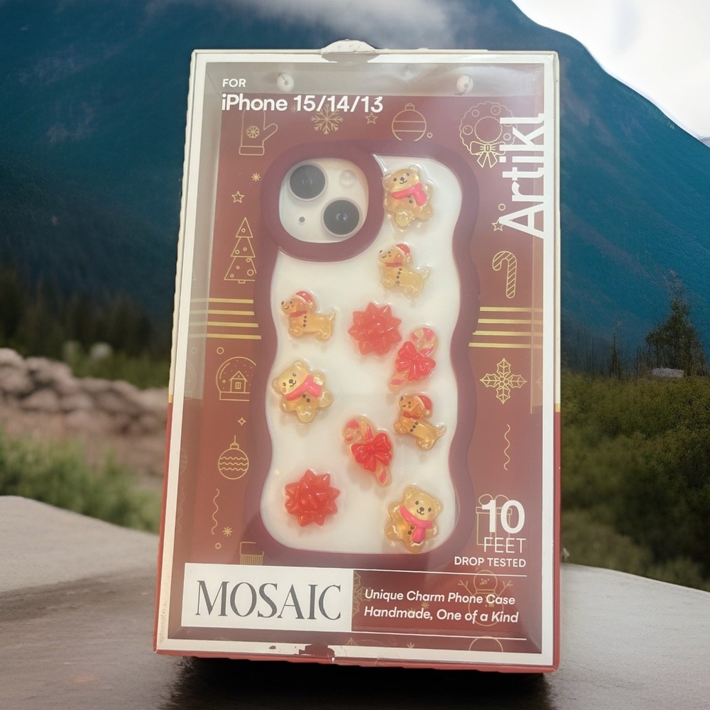 ARTIKL MOSAIC iPhone Case Fit iPhone 15/14/13 Christmas Resin Charms DACHSHUND